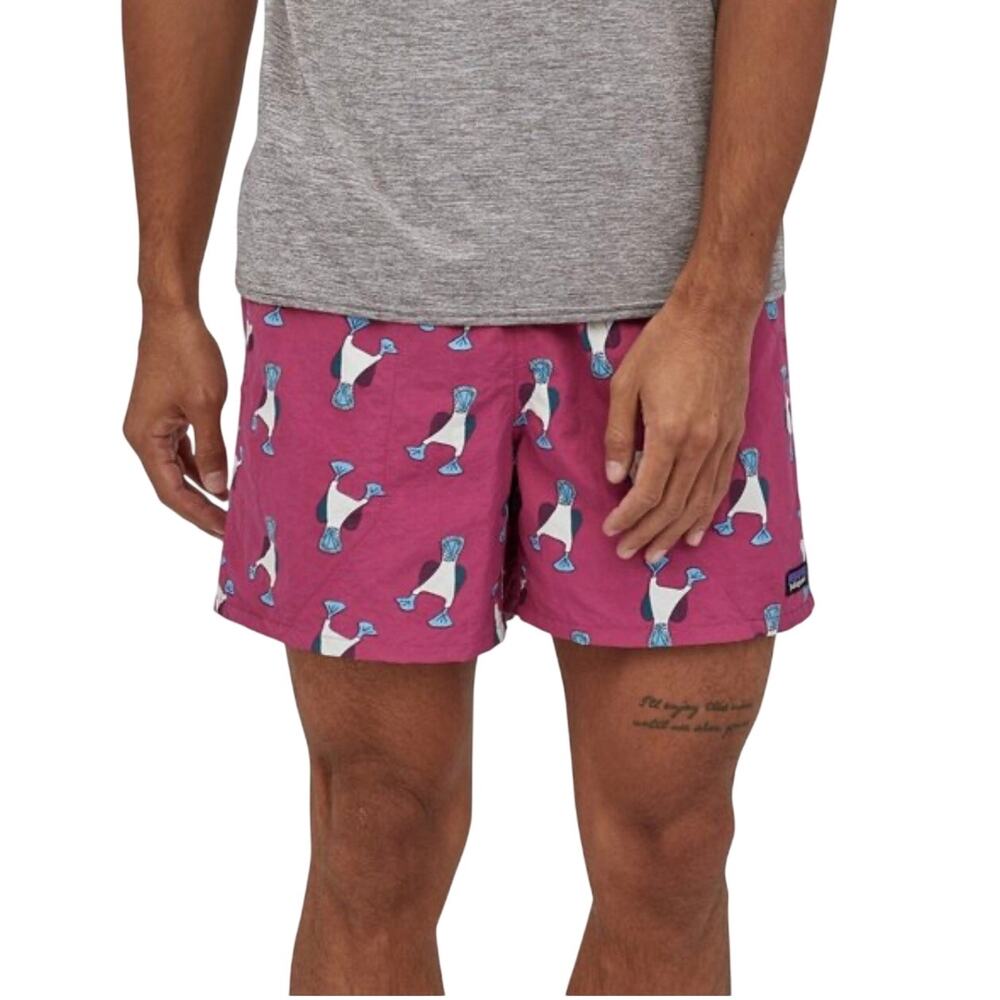 Patagonia Baggies 5" Shorts, Galah Bird Print, Lined Swim Trunks, Men's XL